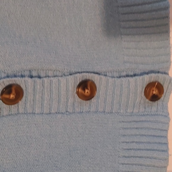 Wild Fable Cropped Knit Cardigan Sz XXS Light Blue Button-Up Oversized Y2K - Picture 4 of 6